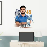 Action shot of rohit sharma wall sticker RPC2619T50