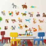 Alphabet learning with animals wall sticker RPC216