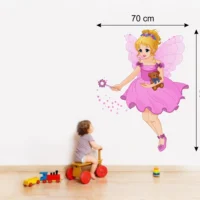 Angel with magic wand and butterflies wall sticker RPC055