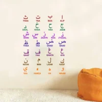 Arabic alphabet and english translation wall decal RPC1723T50