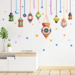 Arabic inspired hanging lamp wall sticker RPC2644