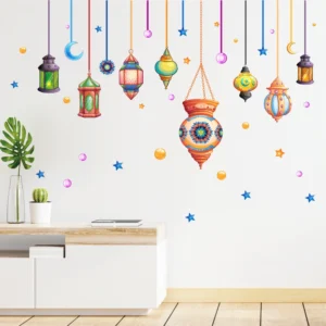 Arabic inspired hanging lamp wall sticker RPC2644