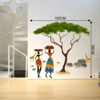 Artistic african jungle design wall sticker RPC217