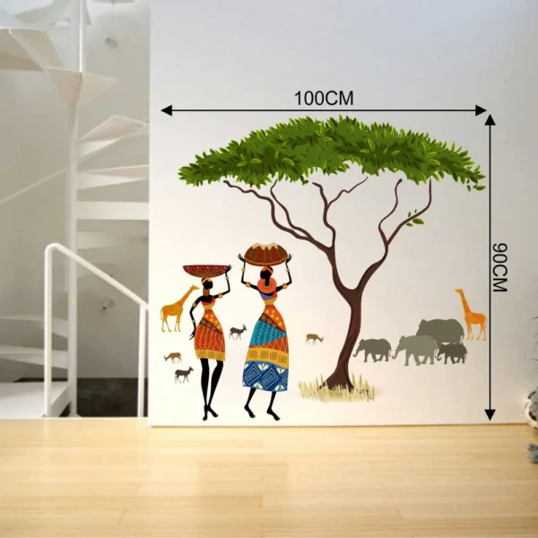 Artistic african jungle design wall sticker RPC217