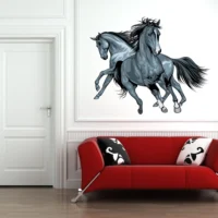 Artistic running horses wall sticker RPC561