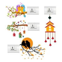 Artistic switchboard cover with birdcage motif RPC2581T25