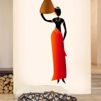 Artistic wall sticker of african tribal women RPC417