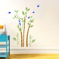 Bamboo grove with flying birds wall sticker RPC1747T38