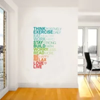 Be positive motivational quote wall sticker RPC1473