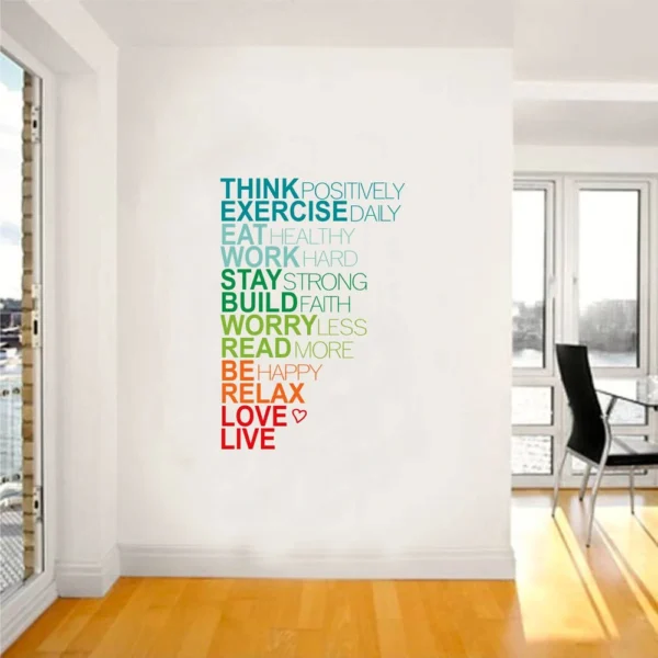 Be positive motivational quote wall sticker RPC1473