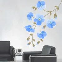 Beautiful blue blossoms wall sticker RPC195