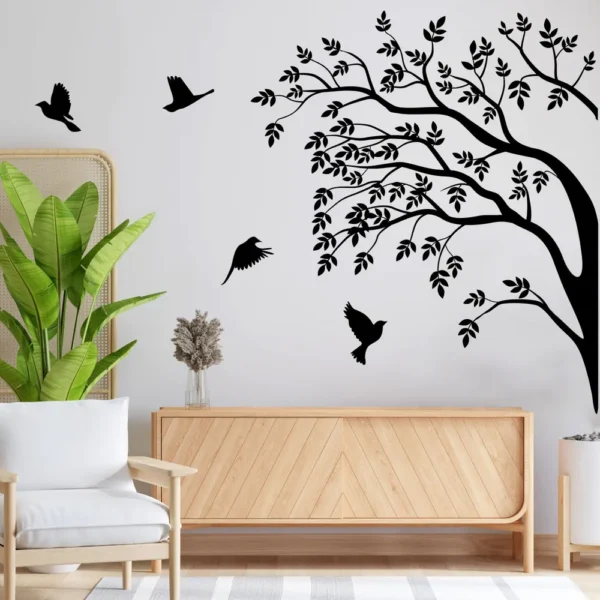 Birds and trees nature wall sticker NWD1055