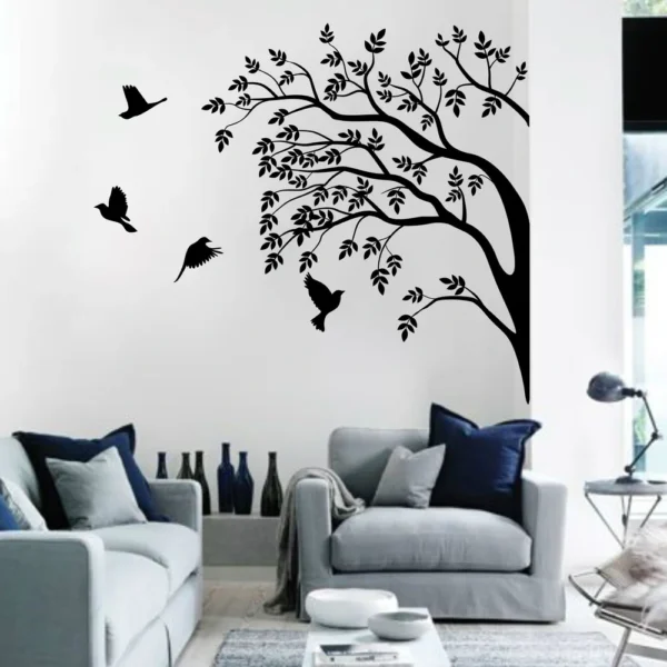 Birds and trees wall sticker NWD1055