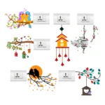 Charming birdcage design for switchboard wall sticker RPC2581T25