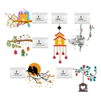 Charming birdcage design for switchboard wall sticker RPC2581T25