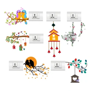 Charming birdcage design for switchboard wall sticker RPC2581T25
