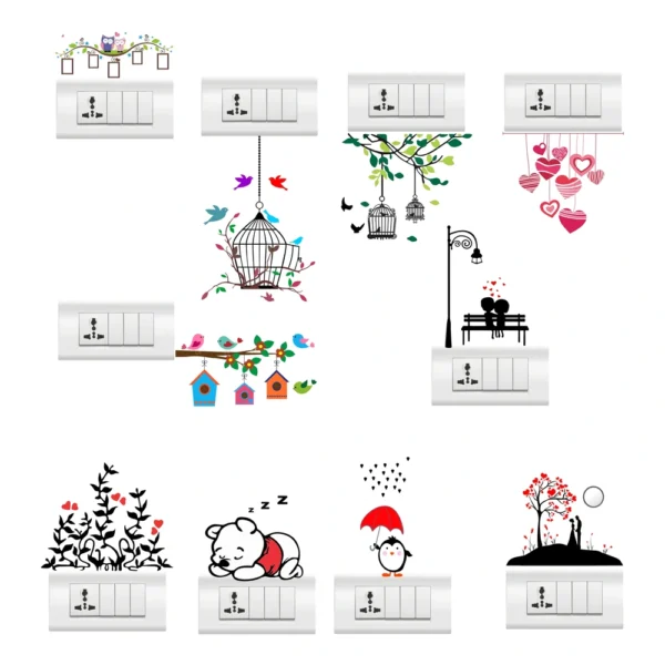 Charming love theme for switchboards wall sticker RPC2211T25