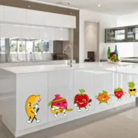 Cheerful fruits themed wall sticker RPC761