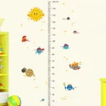Children s solar system with height chart wall sticker RPC1097