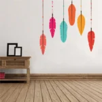 Colorful feather artwork wall sticker RPC465