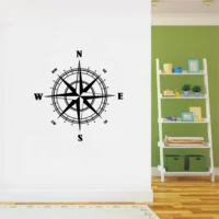 Compass design decorative wall sticker RPC1694T50