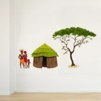 Cultural tribal family wall decal RPC1858T38