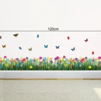 Decorative garden flower border wall sticker RPC2421