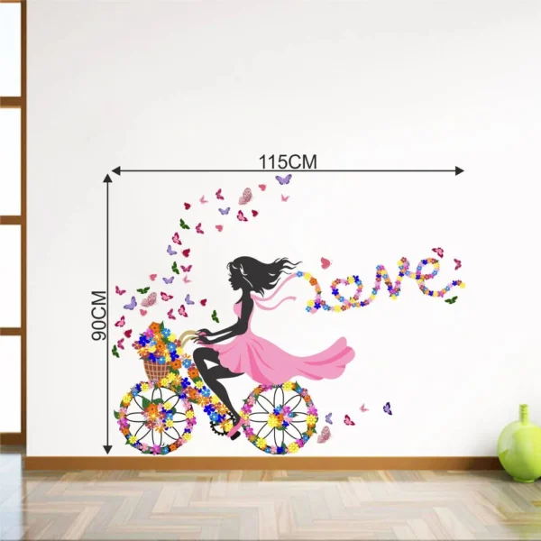 Decorative sticker girl and butterflies RPC1670