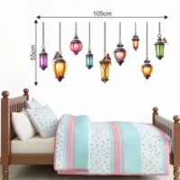 Decorative wall sticker featuring colorful lamps wall sticker RPC2241T25