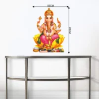 Divine ganesha and lotus symbol wall sticker RPC2106T38