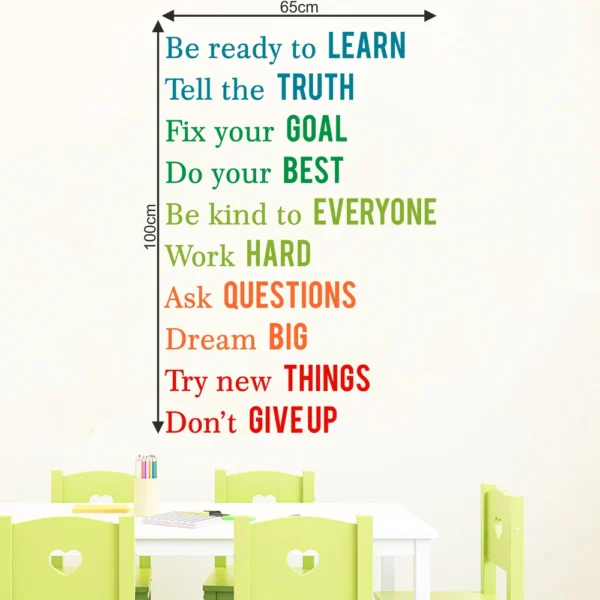 Education and learn motivational decal RPC1599