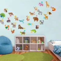 Educational abcd animal names wall sticker RPC216