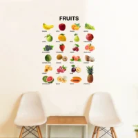 Educational fruit name wall sticker for kids RPC1703T38