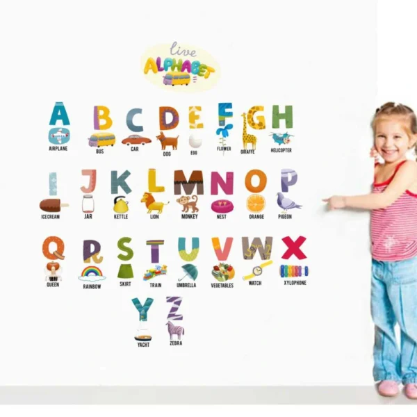 Educational kids alphabet wall sticker RPC793
