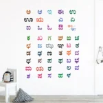 Educational wall sticker featuring kannada alphabets RPC2482