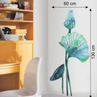 Elegant blue flower wall sticker RPC052