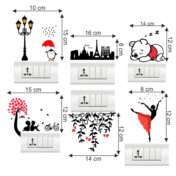 Elegant dance inspired switchboard art wall sticker RPC2326T25