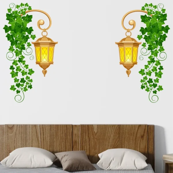 Elegant ivy and antique light wall sticker RPC2645T38