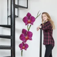 Elegant purple flower art wall sticker RPC510