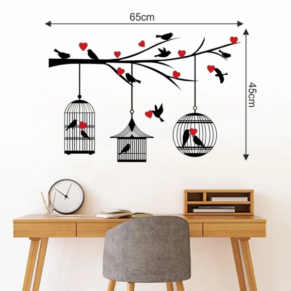 Enchanting love tree and birds wall sticker RPC2192T25