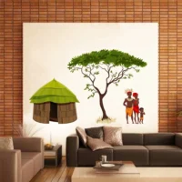 Ethnic family portrait wall sticker RPC1858T38