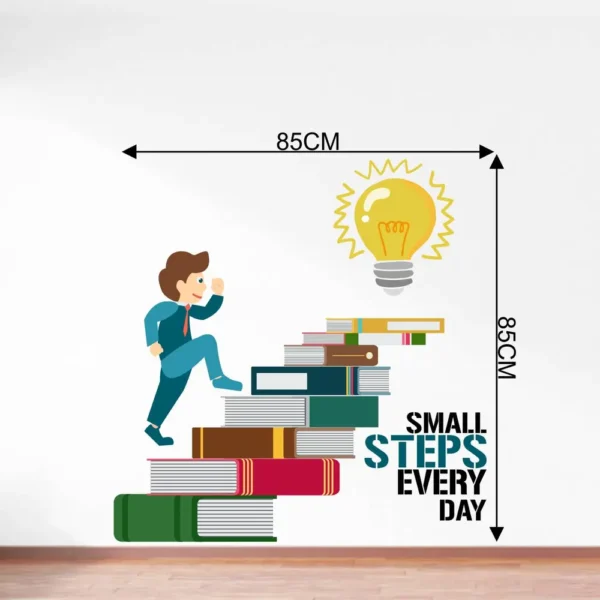 Every day small steps motivation quote wall sticker RPC1213