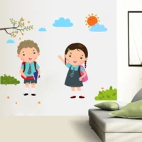 Excited kids back to school wall sticker RPC594