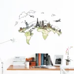 Explore world landmarks wall sticker RPC2187T50