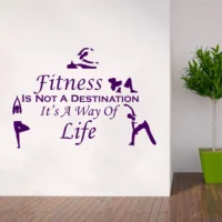 Fitness as a lifestyle inspirational wall sticker RPC2052T38