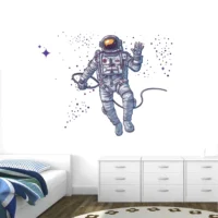 Floating astronaut in space wall sticker RPC2186T38