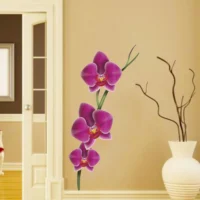 Floral purple motif wall sticker RPC510