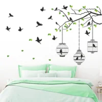 Freeing caged birds wall sticker NWD1011