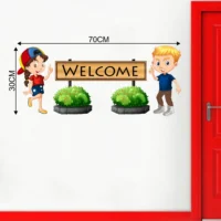 Friendly kids greeting wall sticker RPC1883T25