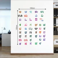 Fun kannada alphabet themed nursery art RPC2482